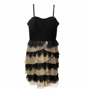Charlotte Russe, Women’s Accordian Pleat Ruffle Lace Corset Dress
